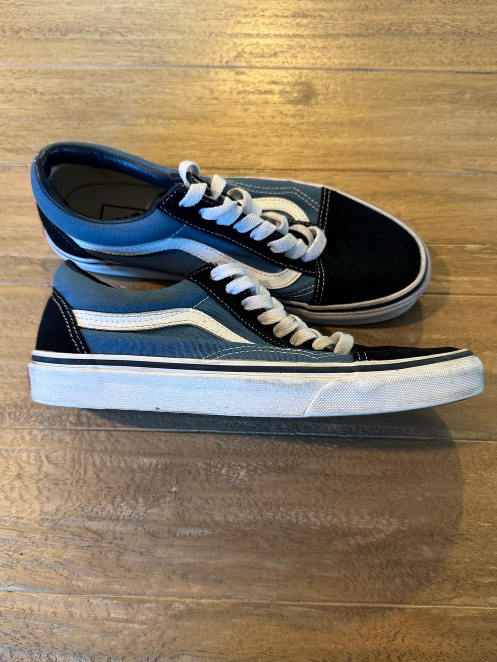 Vans Old Skool Sneakers in Black, Blue & White